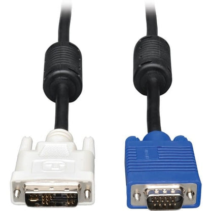 Cable de monitor DVI a VGA de 1.8 m (6 pies) de Tripp Lite blindado con RGB de alta resolución DVI-A a HD15 M/