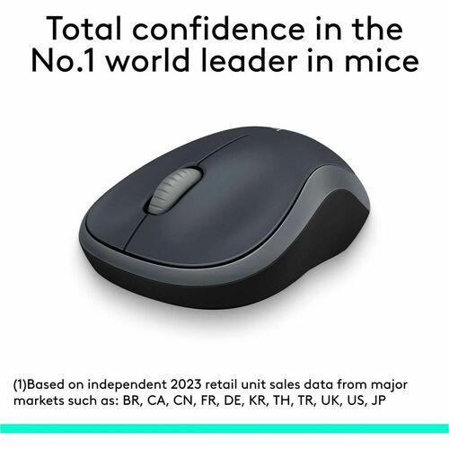 Ratón inalámbrico Logitech M185 de 2,4 GHz con minirreceptor USB (12 meses de garantía)