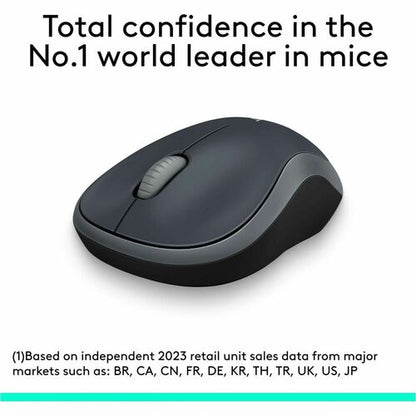 Ratón inalámbrico Logitech M185 de 2,4 GHz con minirreceptor USB (12 meses de garantía)