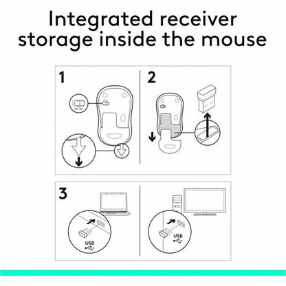 Ratón inalámbrico Logitech M185 de 2,4 GHz con minirreceptor USB (12 meses de garantía)