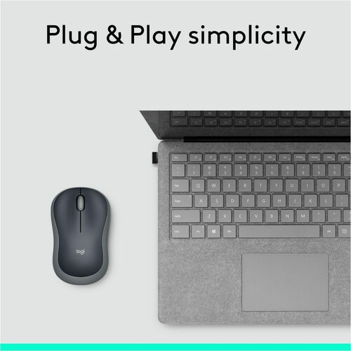 Ratón inalámbrico Logitech M185 de 2,4 GHz con minirreceptor USB (12 meses de garantía)