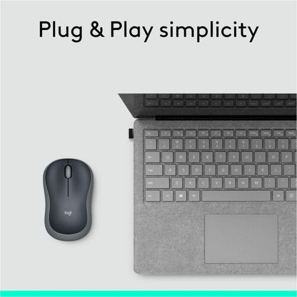 Ratón inalámbrico Logitech M185 de 2,4 GHz con minirreceptor USB (12 meses de garantía)
