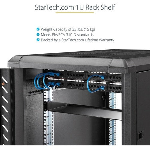 Étagère pour rack de serveur 1U StarTech.com - Étagère fixe en porte-à-faux de 17,8 cm de profondeur
