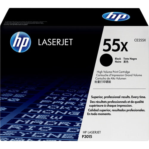 HP 55X Original Laser Toner Cartridge - Black - 1 Pack - 125