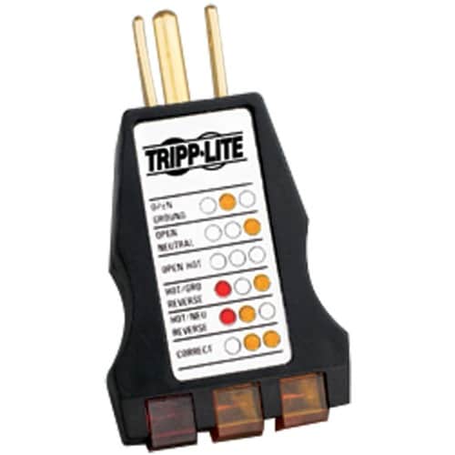Tripp Lite - CT120 Circuit Tester - Black - Plastic