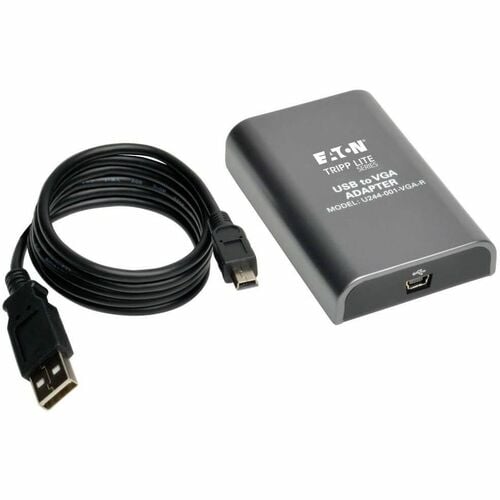 Adaptador gráfico Tripp Lite by Eaton U244-001-VGA-R - USB 2.0 - 1 x VGA - 1920 x 1200 Supp