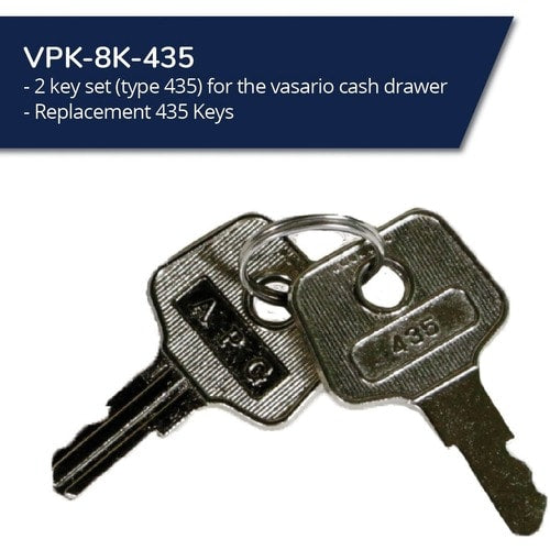apg Vasario Series Cash Drawer Replacement Key| For 435 Code Locks | Set of 2 | - 2 / Set