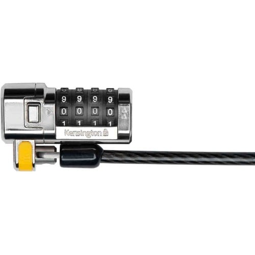 Kensington ClickSafe Combination Laptop Lock - 6 ft (1.83 m) Dia) Cable - 4-whee