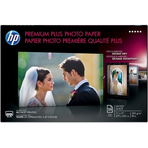 25-SHEET 11X17IN PREM PLUS GLOSSY PHOTO PAPER