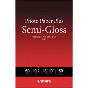 50 feuilles SG-201 13 x 19 pour imprimante PIXMA PRO-1/PRO-10/PRO-100, blanc, sans retours