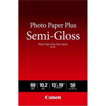 50 feuilles SG-201 13 x 19 pour imprimante PIXMA PRO-1/PRO-10/PRO-100, blanc, sans retours