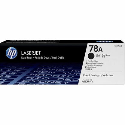 CARTUCHO DE TÓNER LASERJET 78A NEGRO DE PAQUETE DOBLE