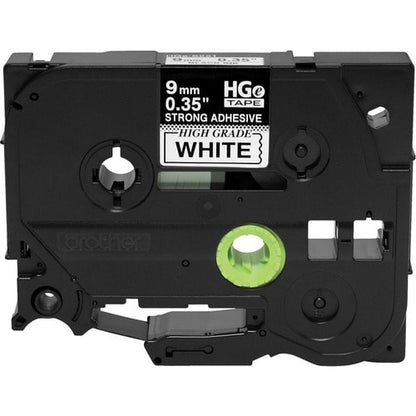 Cinta adhesiva para etiquetas Brother HGES2215PK, negra sobre blanca, extrafuerte, 11/32" (