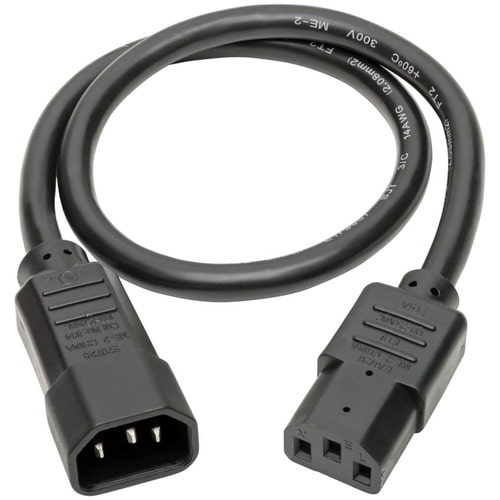Câble d'extension de cordon d'alimentation Tripp Lite 18 pouces C14 à C13 robuste 15 A 1