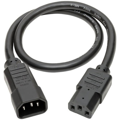 Câble d'extension de cordon d'alimentation Tripp Lite 18 pouces C14 à C13 robuste 15 A 1