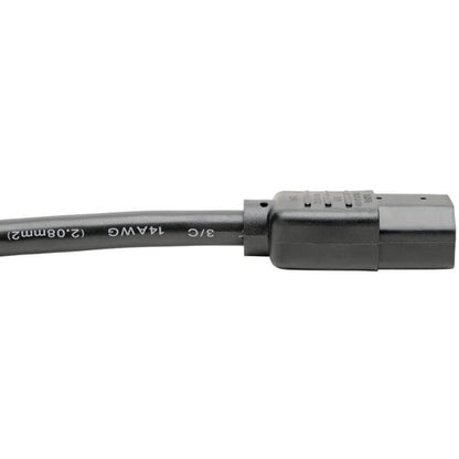Câble d'extension de cordon d'alimentation Tripp Lite 18 pouces C14 à C13 robuste 15 A 1