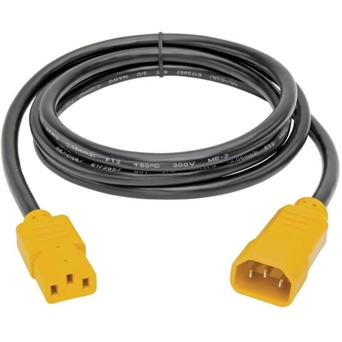 Câble d'extension d'alimentation Tripp Lite 1,8 m C14 vers C13, robuste, jaune