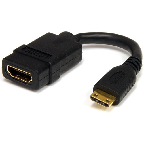 StarTech.com 5in Mini HDMI to HDMI Adapter, 4K High Speed HDMI Adapter, 4K 30Hz Ultra HD H