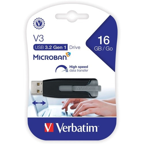 16GB STORE N GO V3 USB 3.0 FLASH DRIVE BLACK MULTI 10