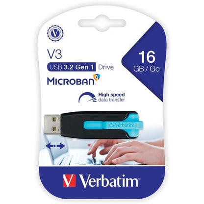 16GB STORE N GO V3 USB 3.0 MULTI 10 FLASH DRIVE BLUE