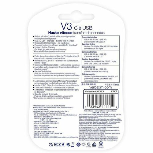 32GB STORE N GO V3 USB 3.0 FLASH DRIVE BLACK MULTI 10