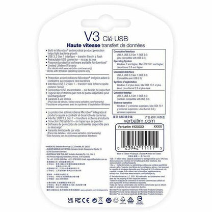 32GB STORE N GO V3 USB 3.0 FLASH DRIVE BLACK MULTI 10