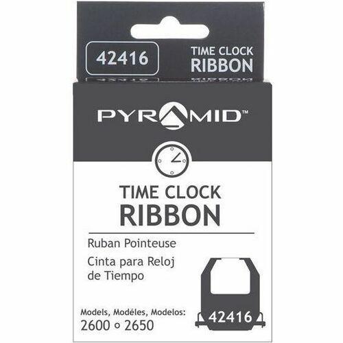 Pyramid Time Systems Ribbon Cartridge - Dot Matrix - Jet Black - 1 Each