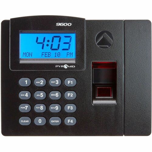 Reloj biométrico TimeTrax Elite de Pyramid Time Systems: biométrico, código de llave.