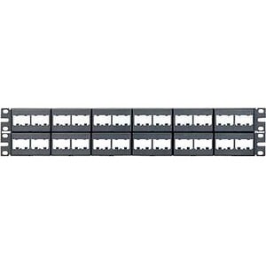 Panneau de brassage modulaire Panduit CPP48WBLY - 48 ports - Hauteur 2U - Noir - Largeur 19" - Montage en rack