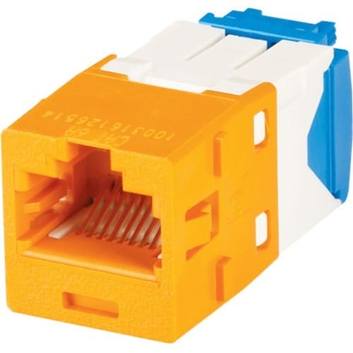 Panduit Network Connector - 1 - 1 x RJ-45 Network Female - Orange