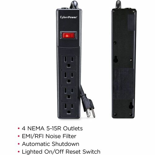 Parasurtenseur CyberPower CSB404 Essential 4 prises 4 pieds