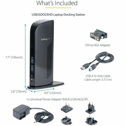 StarTech.com Dual Monitor USB 3.0 Laptop Docking S