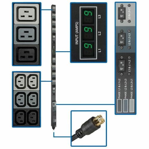Tripp Lite by Eaton Metered PDU3MV6L2130 48-Outlets 8.6kW PDU - NEMA L