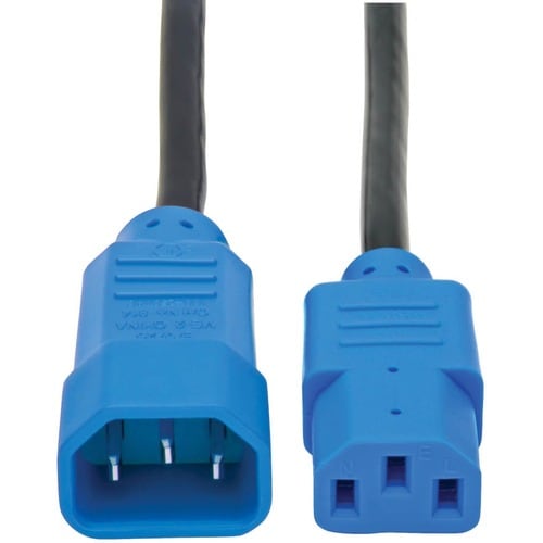 Tripp Lite 4ft Computer Power Cord Extension Cable C14 to C13 Blue 10A