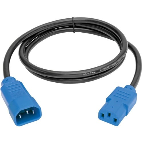 Cable de extensión de alimentación para computadora Tripp Lite de 1,2 m (C14 a C13), azul, 10 A