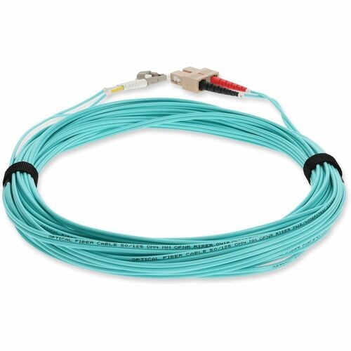 AddOn 5m Laser-Optimized Multi-Mode fiber (LOMM) Duplex SC/LC OM3 Aqua Patch Cab