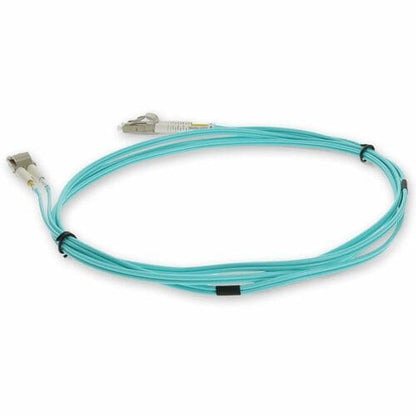 Cable de conexión de fibra multimodo optimizada para láser (LOMM) dúplex LC/LC OM3 Aqua de 5 m - 16,4