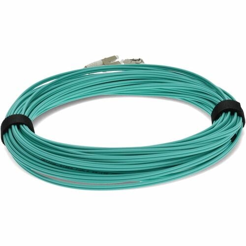 AddOn 15m Laser-Optimized Multi-Mode fiber (LOMM) Duplex LC/LC OM3 Aqua Patch Ca