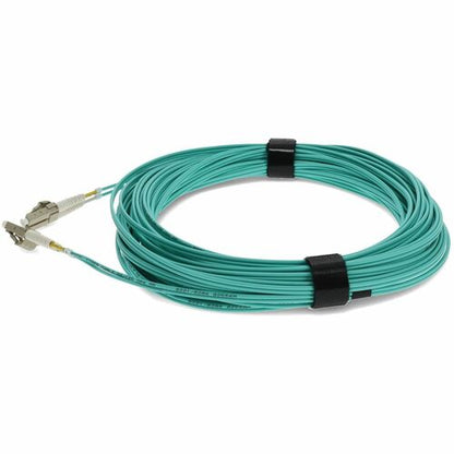 AddOn 15m Laser-Optimized Multi-Mode fiber (LOMM) Duplex LC/LC OM3 Aqua Patch Ca