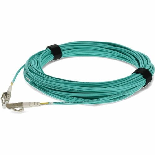 AddOn 15m Laser-Optimized Multi-Mode fiber (LOMM) Duplex LC/LC OM3 Aqua Patch Ca