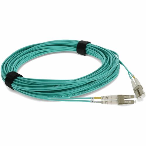 AddOn 15m Laser-Optimized Multi-Mode fiber (LOMM) Duplex LC/LC OM3 Aqua Patch Ca