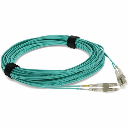 AddOn 15m Laser-Optimized Multi-Mode fiber (LOMM) Duplex LC/LC OM3 Aqua Patch Ca