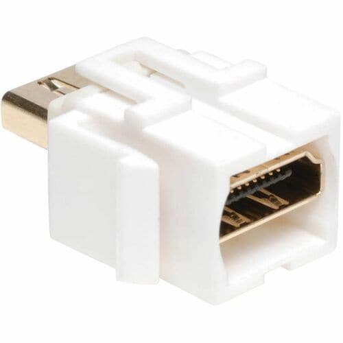 Tripp Lite HDMI Keystone Jack Snap-in Insert Module Coupler F/F White - 1 x HDMI Digital A