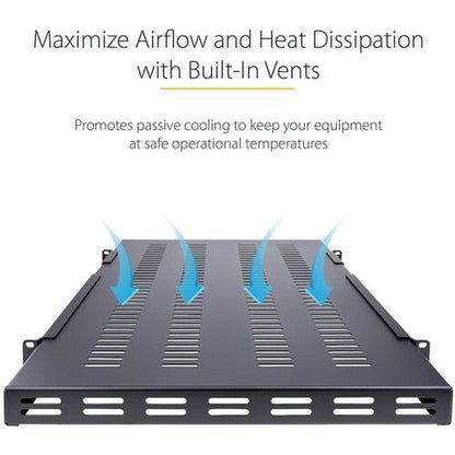 StarTech.com Support de montage 1U à 4 montants, 49,5 à 96 cm, profondeur de montage réglable, ventilé, R