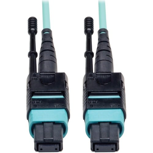 Cable de conexión MTP/MPO de 2 metros de Tripp Lite by Eaton, 12 fibras, 40 GbE Aqua OM3 Plen
