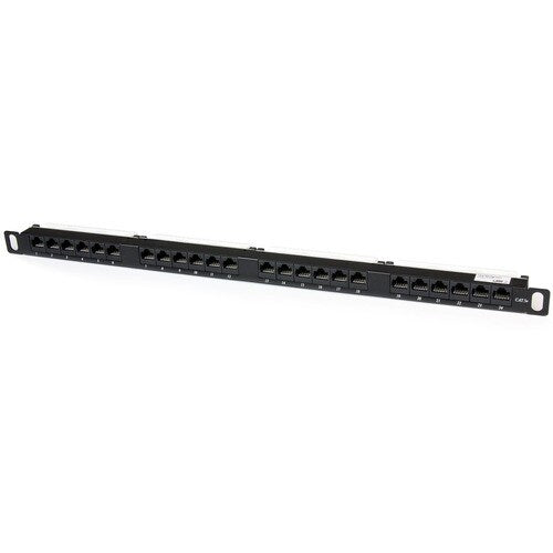 PANEL DE CONEXIÓN CAT5E DE 24 PUERTOS 0.5U PANEL DE CONEXIÓN RJ45 ENET DE MONTAJE EN RACK 110
