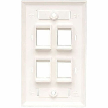 Placa frontal Keystone blanca de Tripp Lite by Eaton - 4 puertos - 4 enchufes - 1 unidad