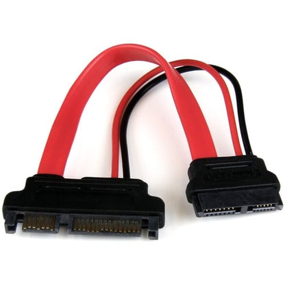 ADAPTADOR SATA A SATA F/M DELGADO DE 6 PULGADAS CON ALIMENTACIÓN