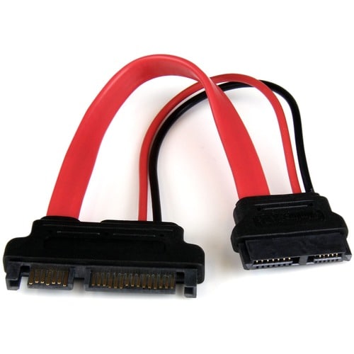 Adaptateur SATA vers SATA F/M Slimline 6 pouces avec alimentation