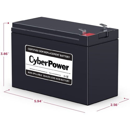 Cyber Power CyberPower RB1280 UPS Replacement Battery Cartridge - 7200